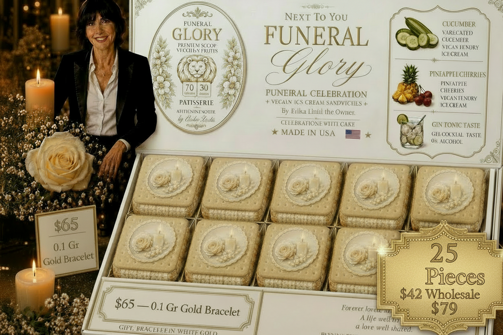 Funeral Catering Vegan Haute Patisserie Ice Cream Buiscuits Erika Liubi