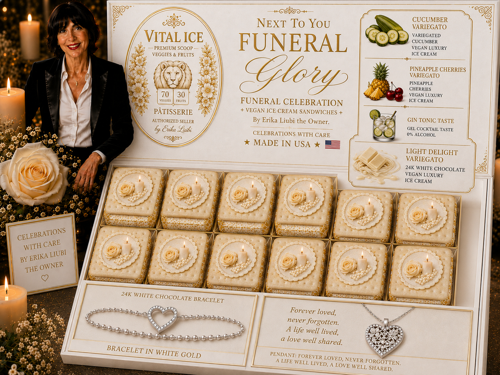 Funeral Catering Vegan Haute Patisserie Ice Cream Buiscuits Erika Liubi