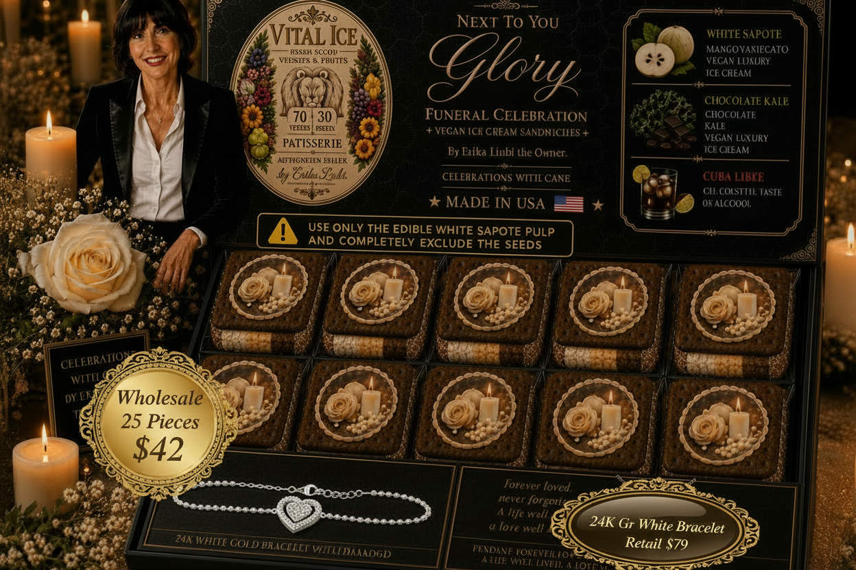 Funeral Catering Vegan Haute Patisserie Ice Cream Buiscuits Erika Liubi