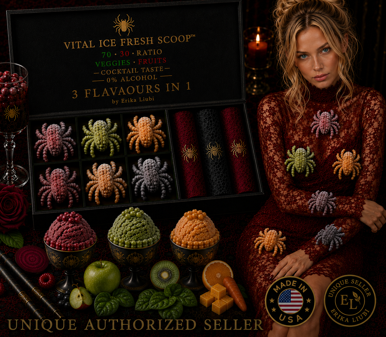 Audocious Spider Gloves Mini Ice Creams