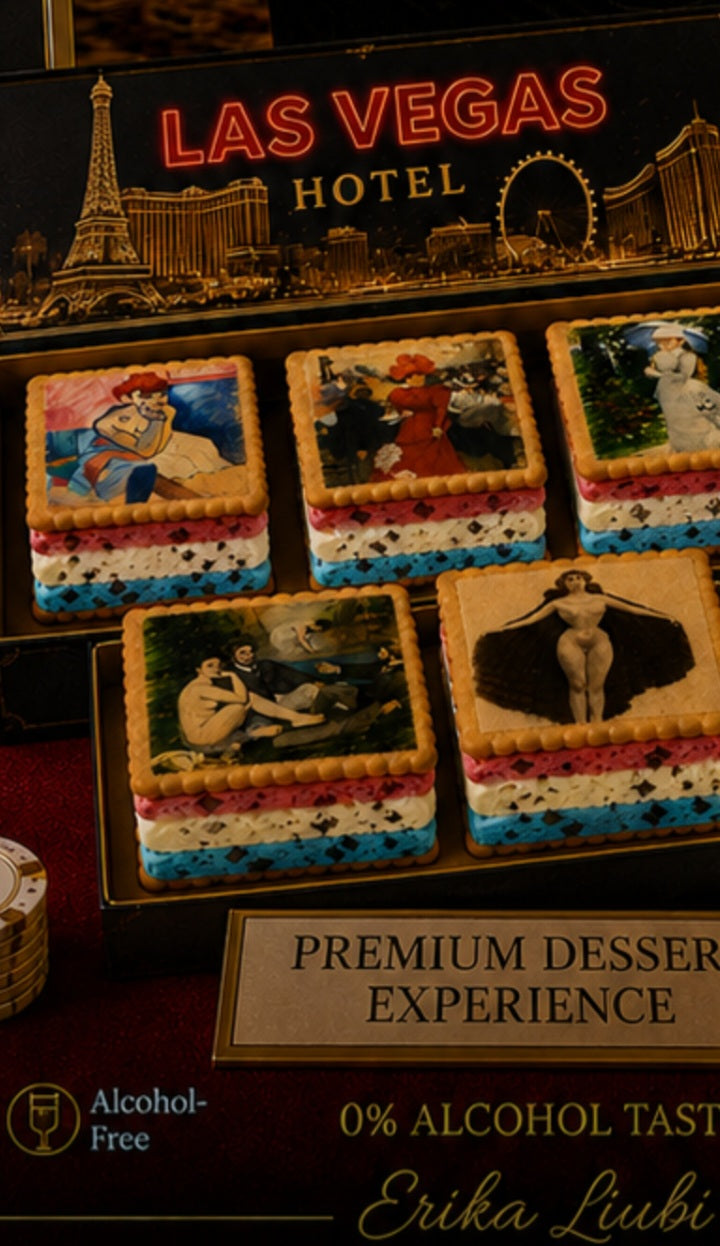 Las Vegas Hotel Vegan Ice Creams 3 flavours in 1 Edible Art